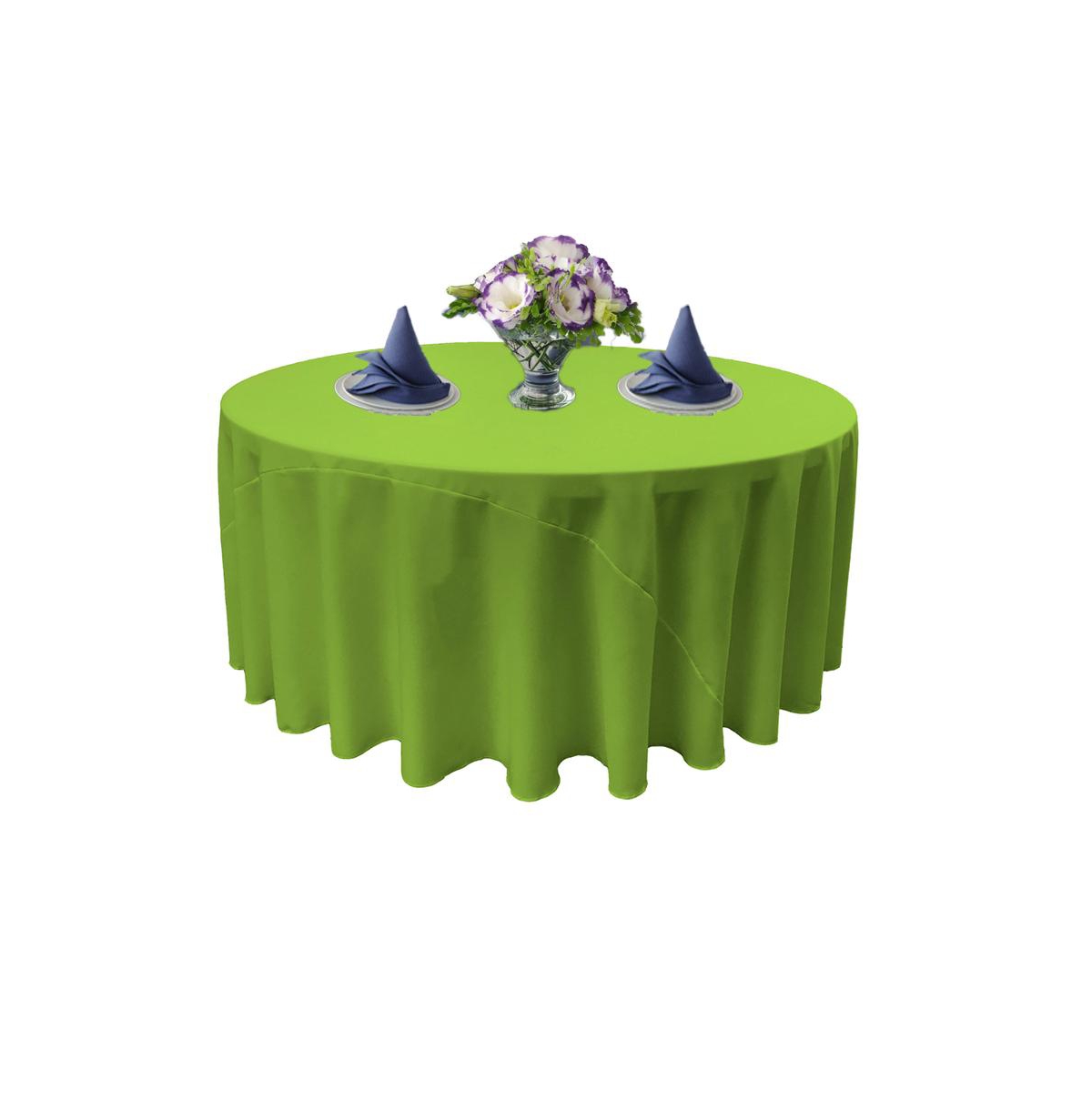 Slickblue Polyester Poplin 108-Inch Round Tablecloth – Durable and Elegant for Any Occasion
