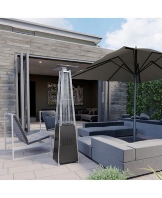 42000 BTU Outdoor Black Pyramid Patio Heater with Cover