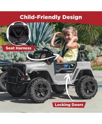 12V Kids Ride On Truck Car w/ Parent Remote Control, Spring Suspension, LED Lights