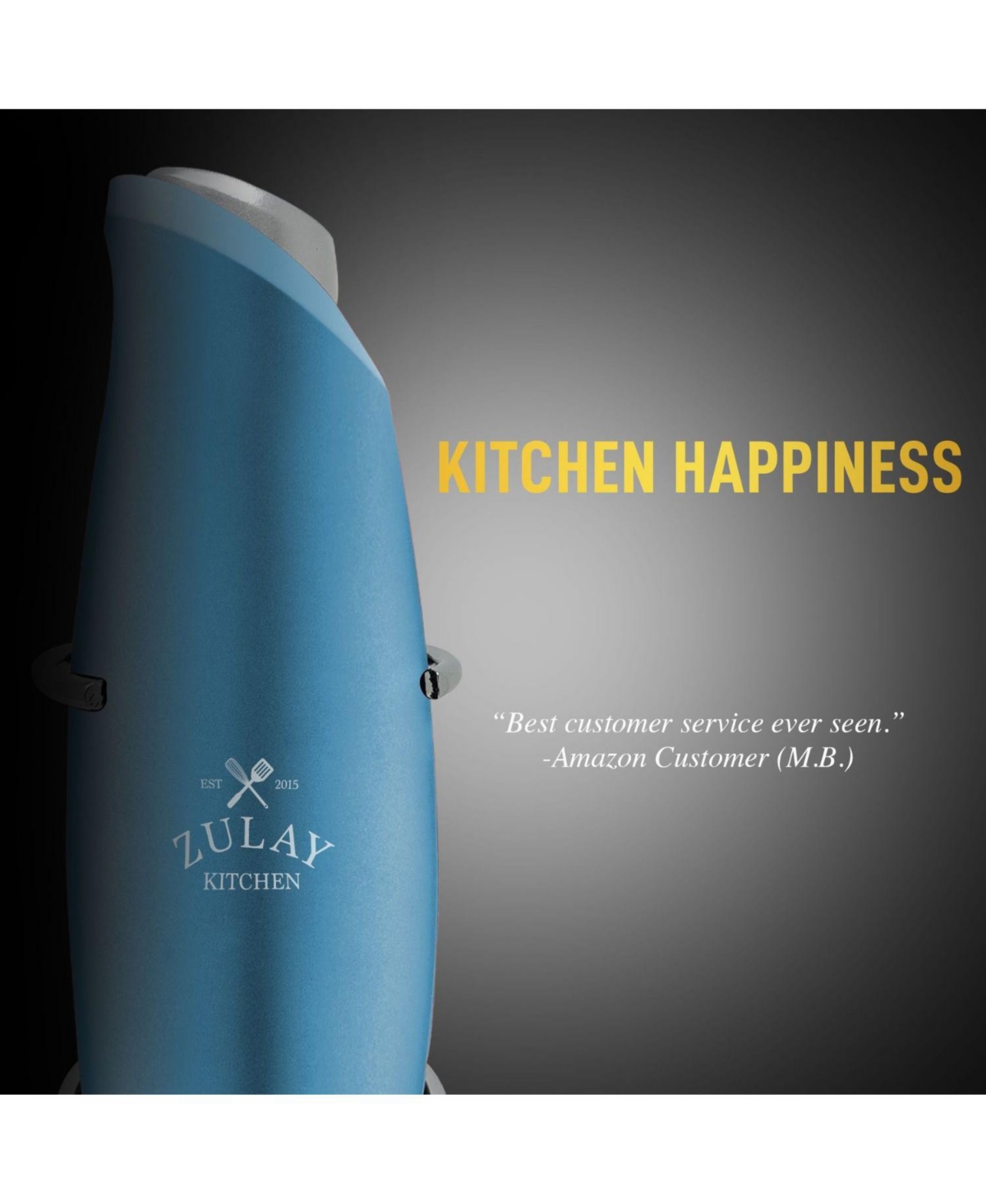Zulay Kitchen Easy Use Frother Handheld Foam Maker - One Touch Milk Frother