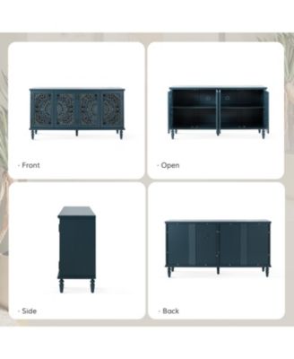 Ismenides Traditional 63”Wide Sideboard with Solid Wood Legs