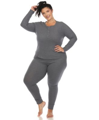 Plus Size Waffle Pajama Set