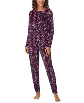 Cuddl Duds - Women's Printed Velour Jogger Pajama Set
