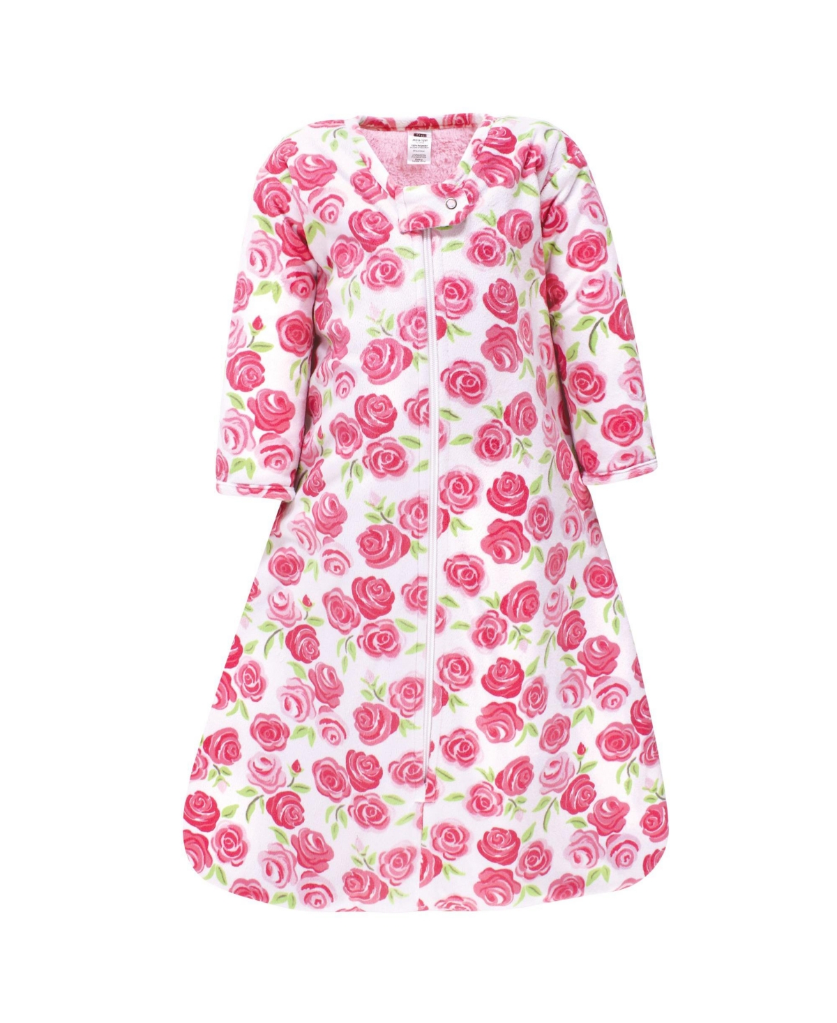 Hudson Baby Baby Girls Hudson Cozy Long-Sleeve Faux Fur Sleep Sack - Pink roses