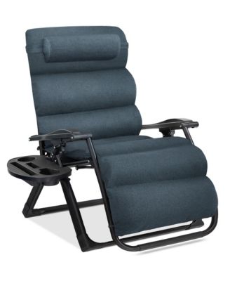 Oversized Zero Gravity Chair, Folding Recliner with Removable Cushion