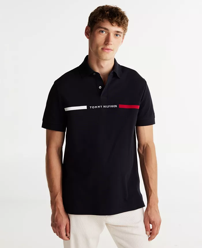 Men's Classic-Fit Embroidered Chest Insert Polo Shirt - thumbnail 5