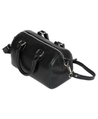 Ladies Leather Barrel Bag with Adjustable Strap