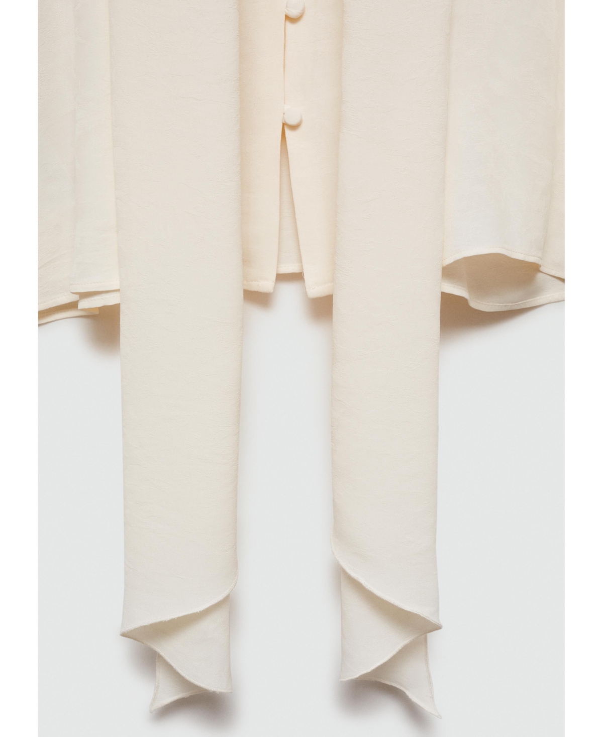Mango Women's Neck Tie Fluid Blouse