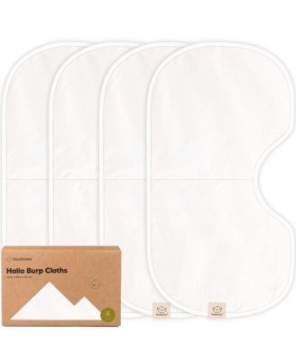 KeaBabies Kids 4pk Hallo Burp Cloths Cotton Burp Cloth for Girls Boys Soft Absorbent Burping Cloths - Soft white 20$