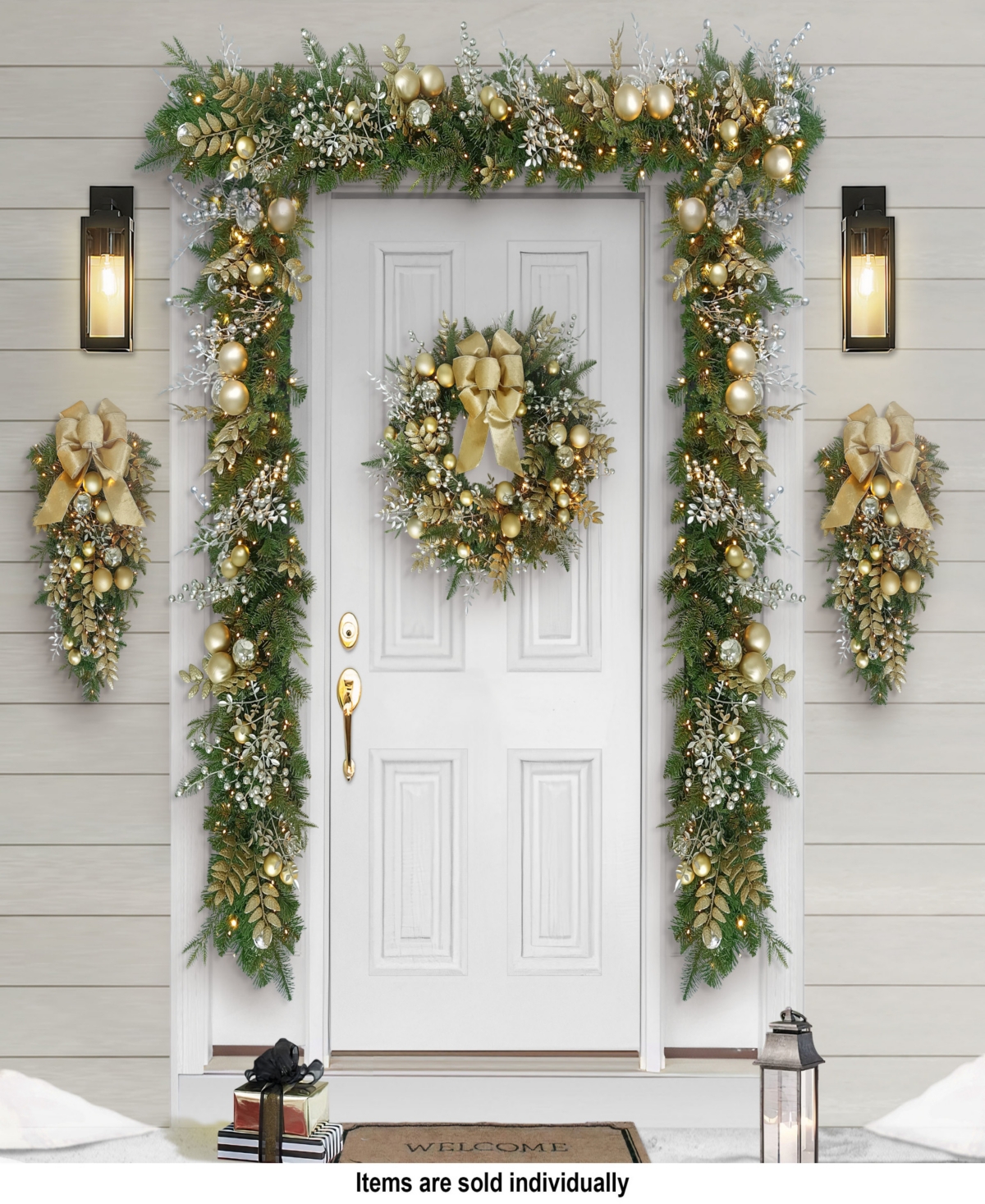 Puleo 6' X 10" Battery-operated Pre-lit Decorated Artificial Garland In Green