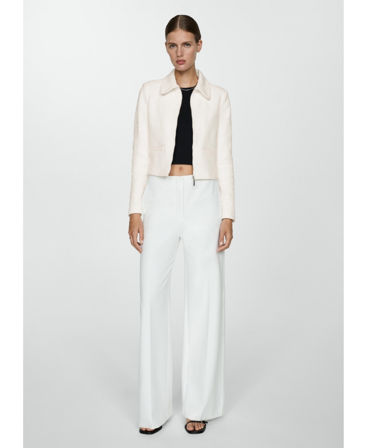 Mango Women's Textured Cotton-Blend Jacket