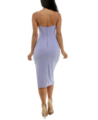 slim fit dress slacks Natalia Fedner Light Gold Sparkly Knit Mini Dress main image 0