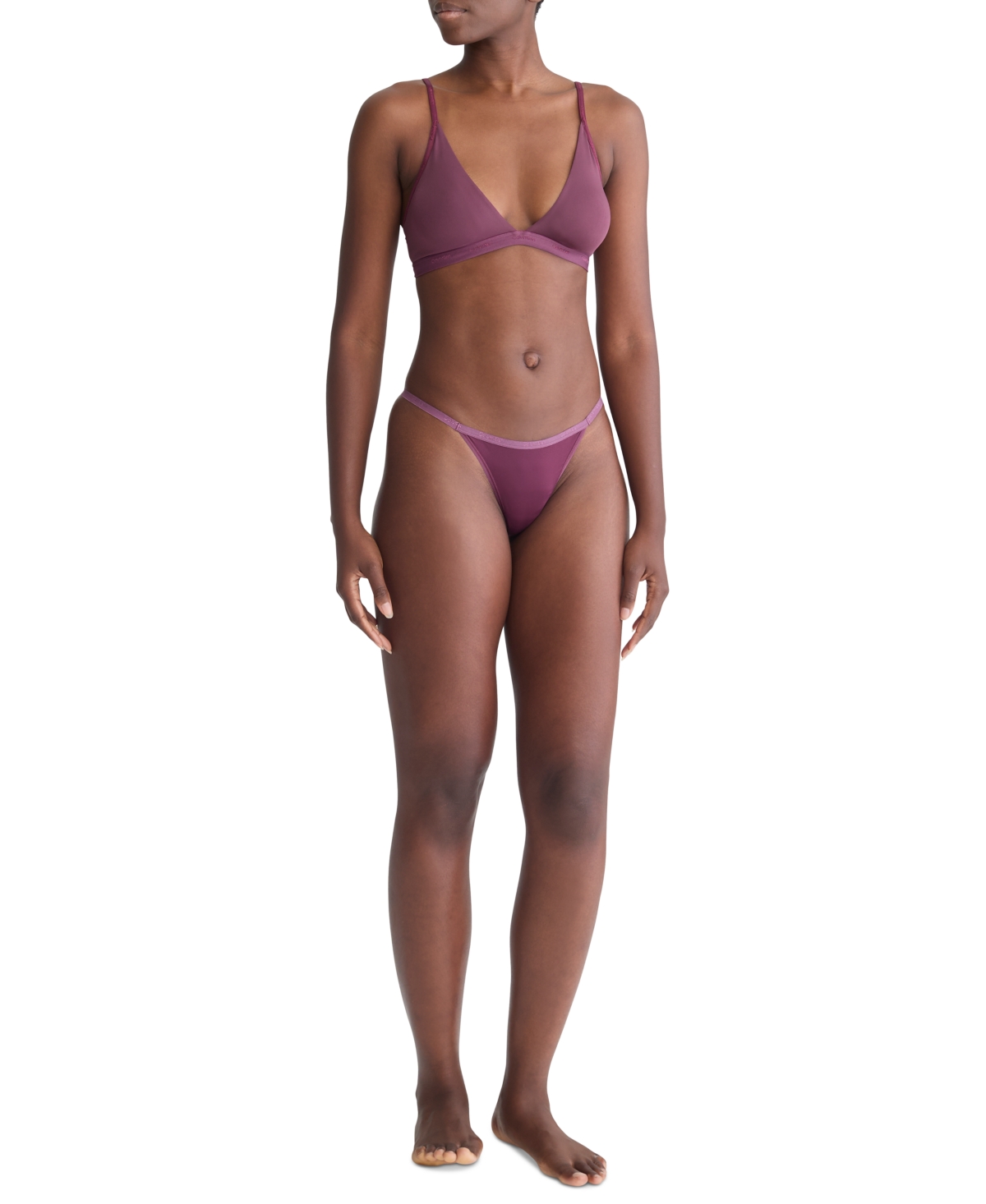 Calvin Klein Women's Ideal Stretch Micro String Thong Underwear