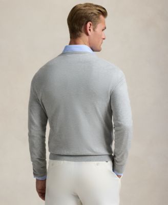Men's Cotton V-Neck Sweater