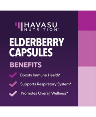 Elderberry Vitamins, Immune System Support Capsules, 60ct