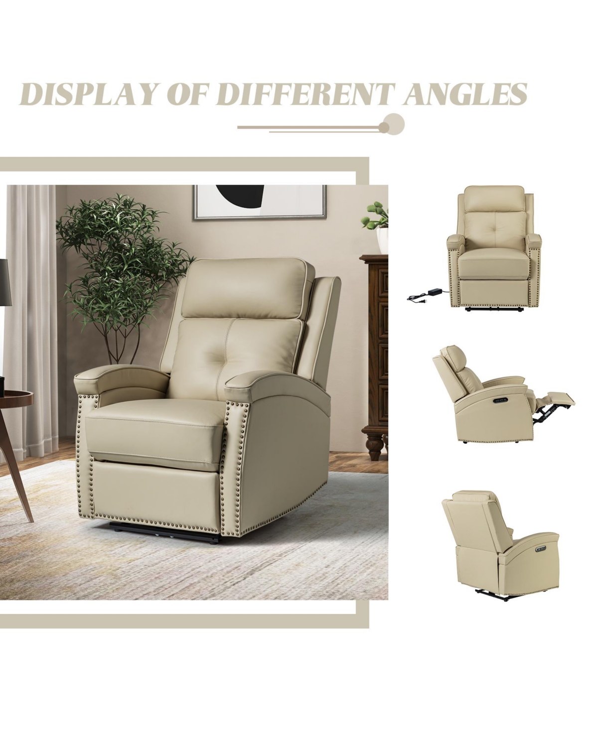 Damian Genuine Leather Power Recliner