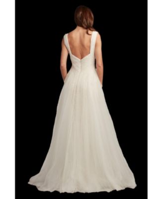 Women's Alamo Dot Embroidered Bridal Gown