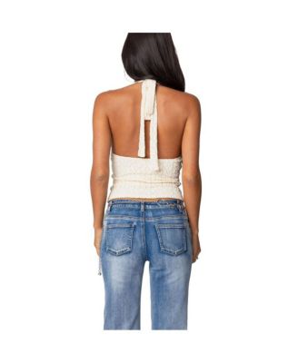 Womens Willow Textured Halter Top