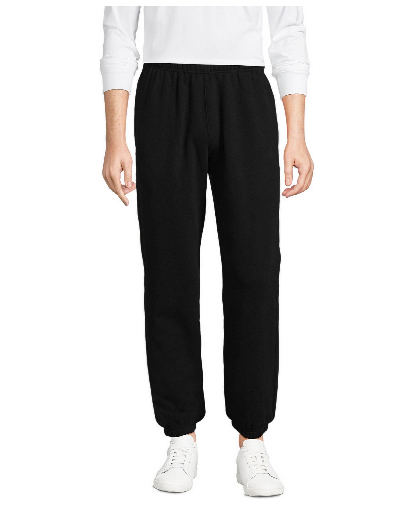 Мужские брюки Lands' End Serious Sweats Jogger Pant, цвет: Чёрный — фото 1