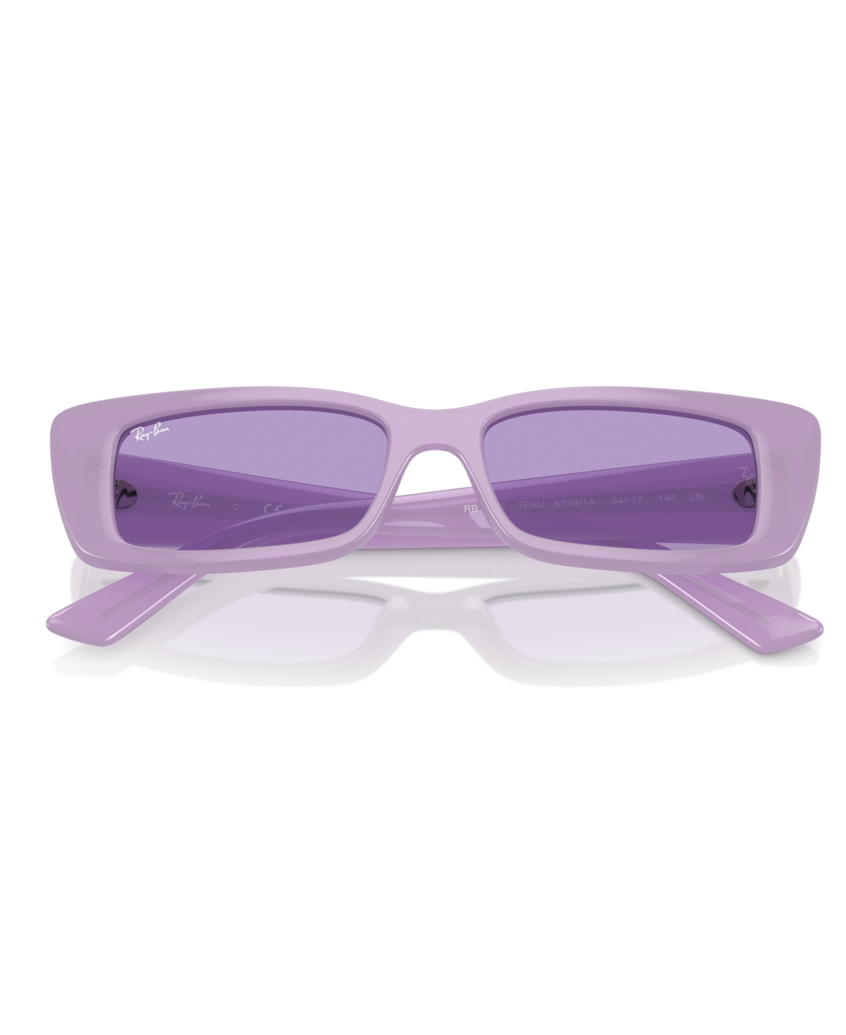 Ray Ban Womens Green Rb4425 Rectangle-frame Injected Sunglasses In Algae Green