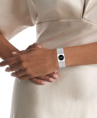 Women's Pulse Silver Stainless Steel Mesh Watch 26.40mm