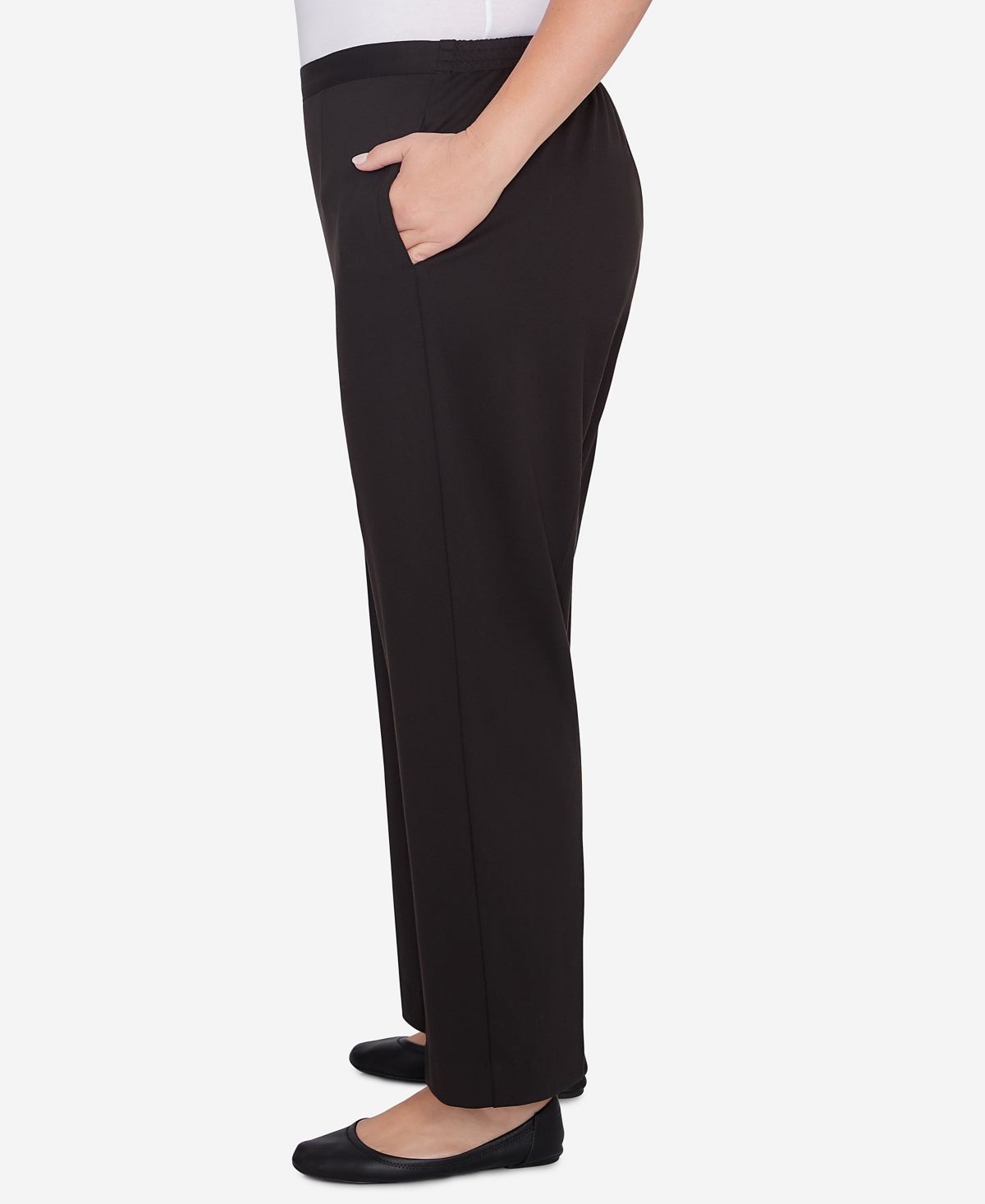Alfred Dunner Plus Size Runway Ready Pull On Ponte Average Length Pants