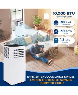 Portable Air Conditioner, 10,000 BTU, Built-in Dehumidifier & Fan