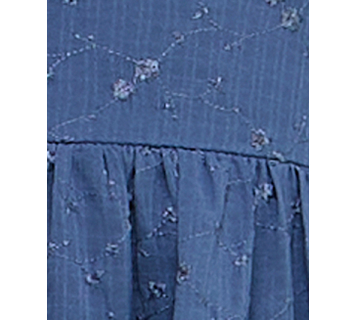 Trixxi Juniors' Embroidered Knot-Front Tiered Dress