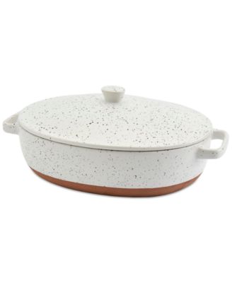 Tools for Cooks Speckled Stoneware 3.2-Qt. Oval Covered Casserole