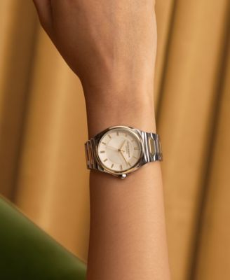 Women's Lustre Silver and Gold-Tone Stainless Steel Bracelet Watch 34mm