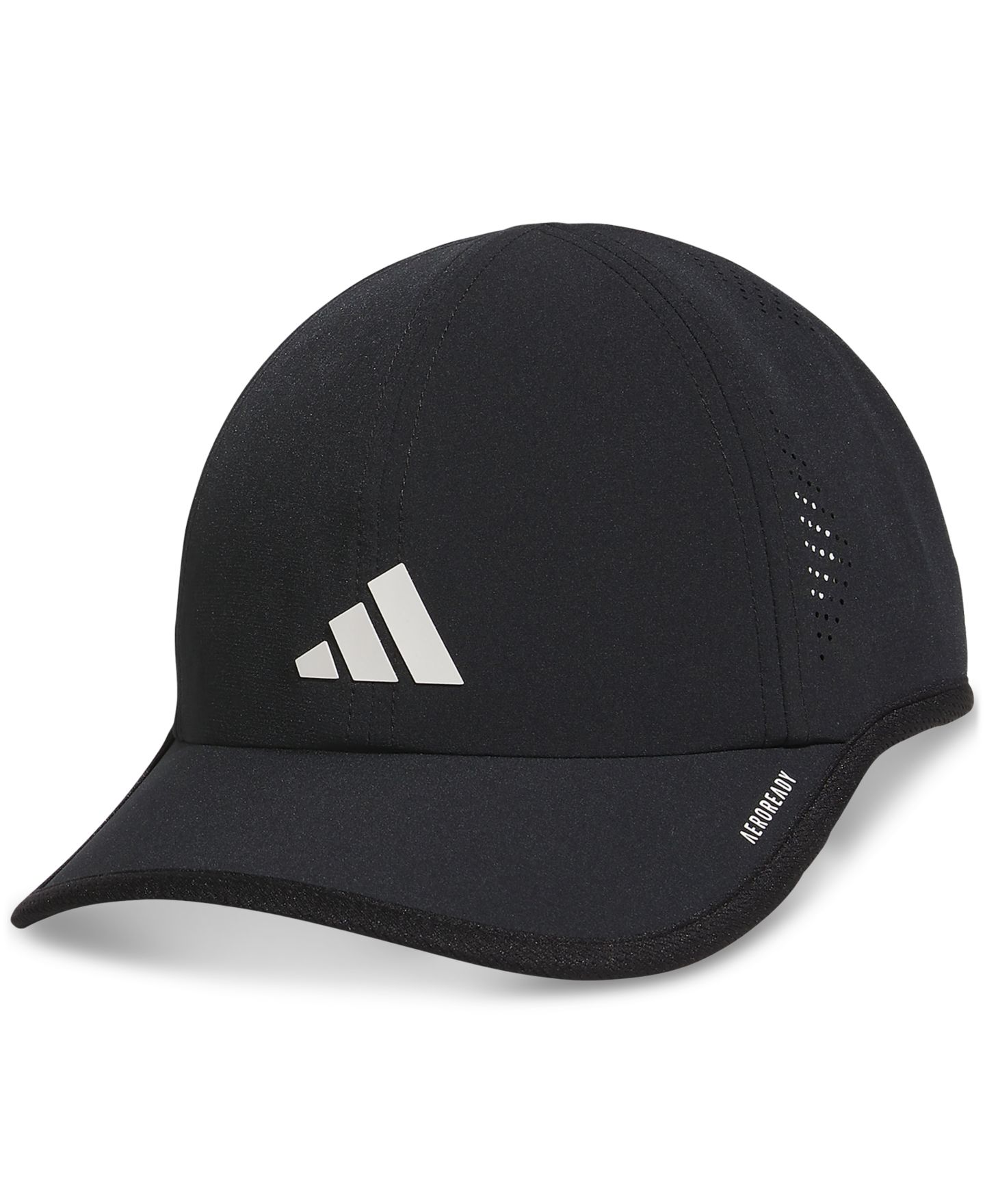 Женская кепка adidas Superlite 3 Stripe Adjustable Hat, цвет: Чёрный / Белый — фото 2