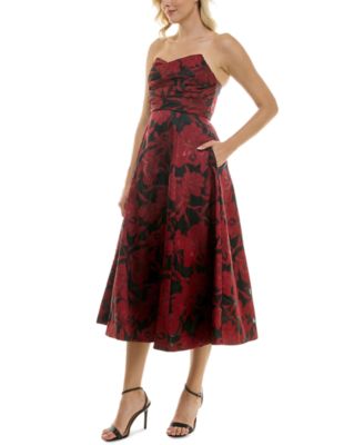 green emerald velvet dress Strapless Sequin Lace Up Back Column Dress with Sweep Train  Camille La Vie