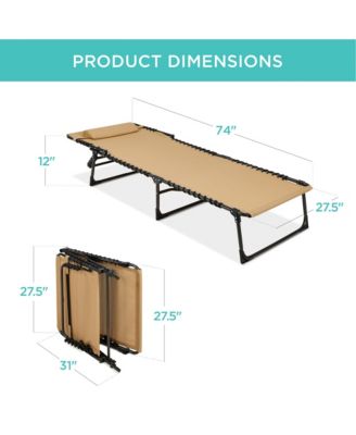 Patio Chaise Lounge Chair, Outdoor Portable Adjustable Pool Recliner w/ Pillow