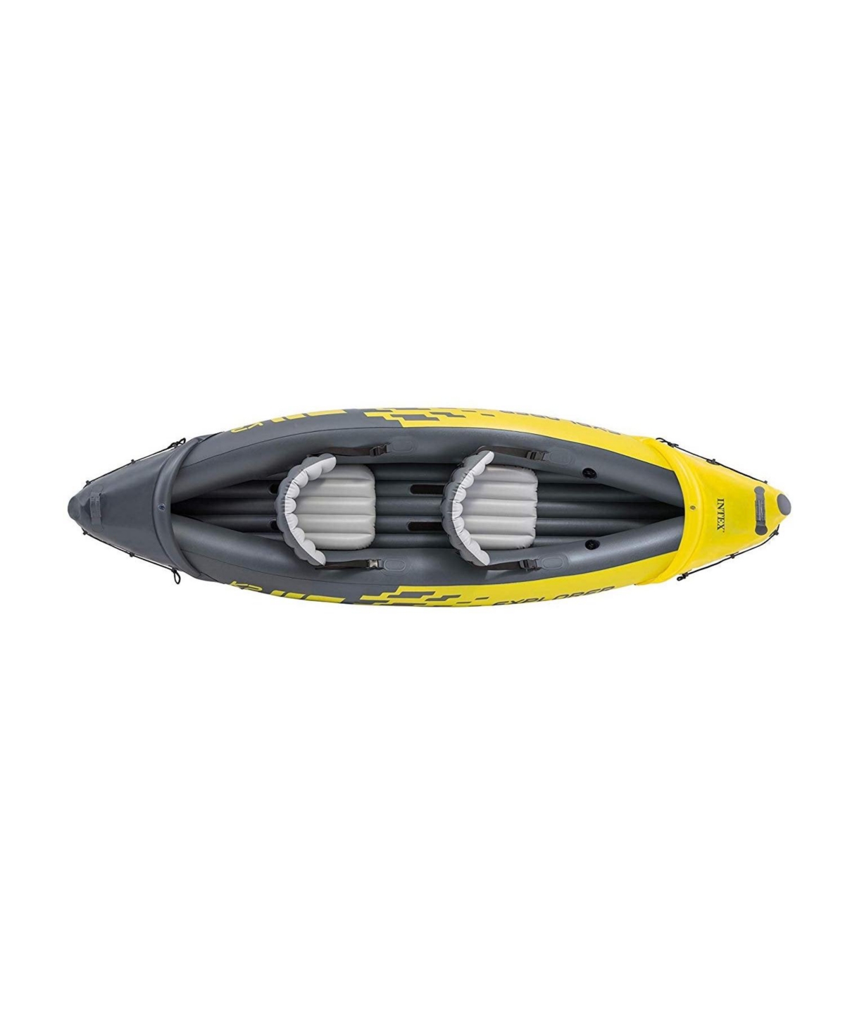 Intex Explorer K2 2 Person Inflatable Kayak Set and Air Pump, Yellow (3 Pack)