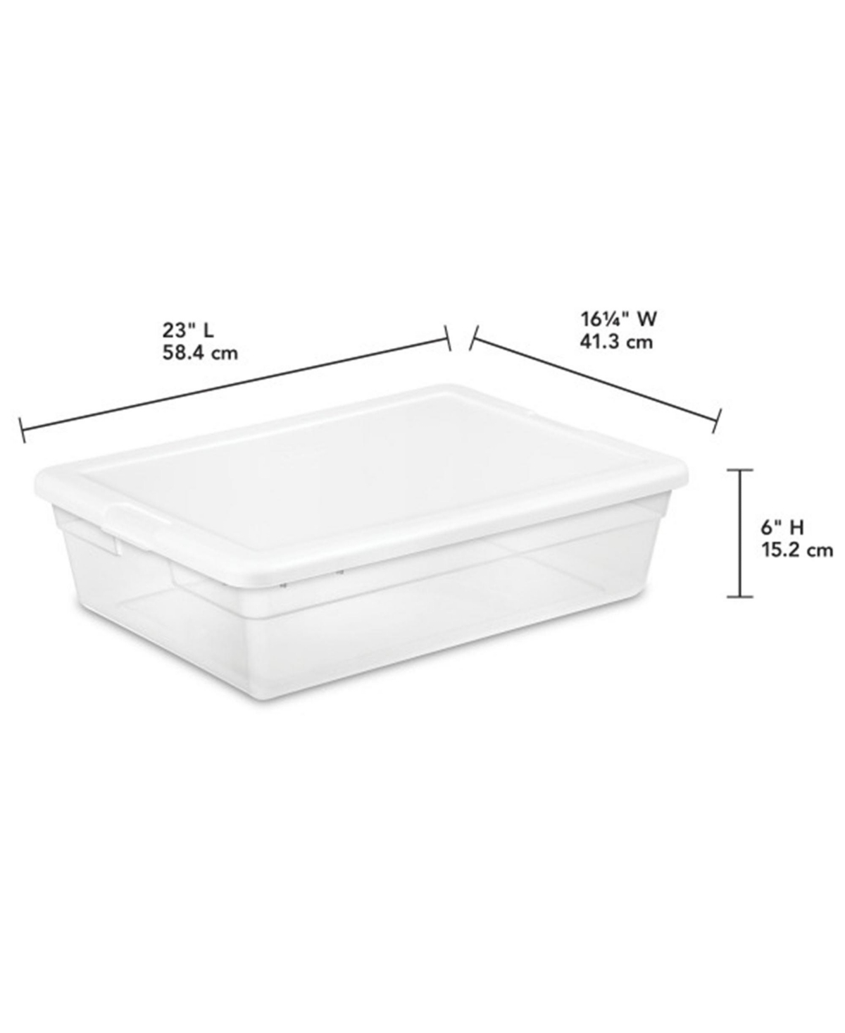 Sterilite 28 Quart Clear Plastic Stacking Storage Container Box w/Lid, 20 Pack