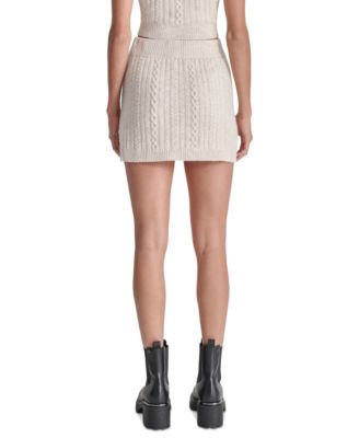 Women's Cable Knit Sweater Skirt