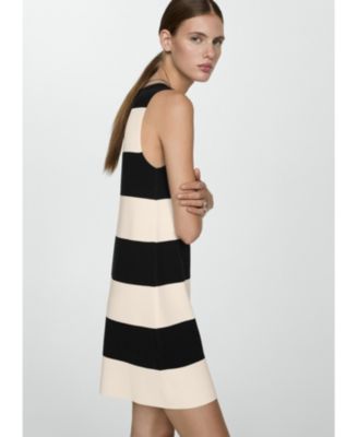 Mango Women's Short-Striped Knitted Dress - Macy's