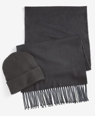 Men's Beanie & Scarf Set, Created for Macy's