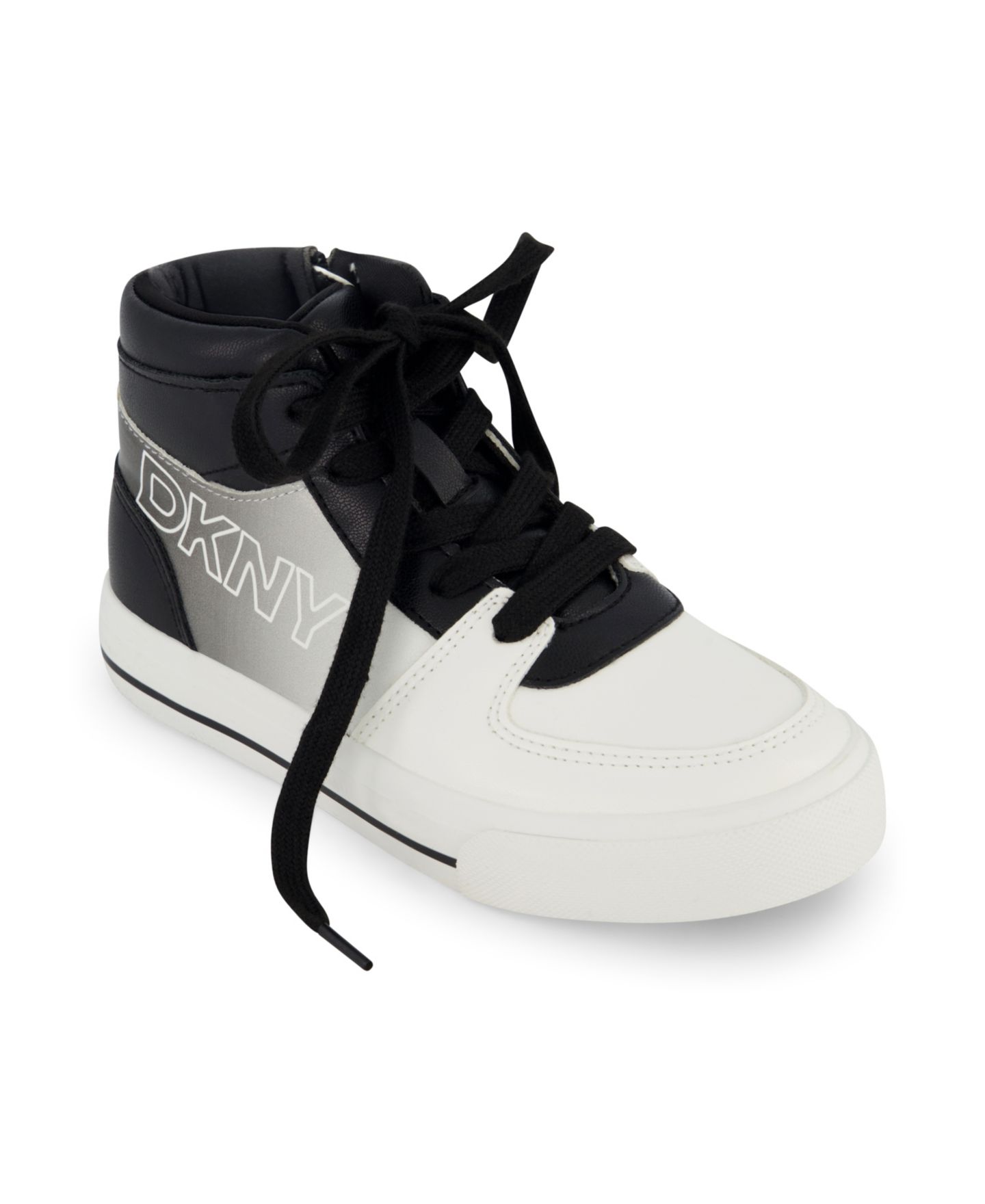Кроссовки DKNY Amelia Alice High Top Sneaker для девочек, цвет: Чёрный / Белый — фото 1