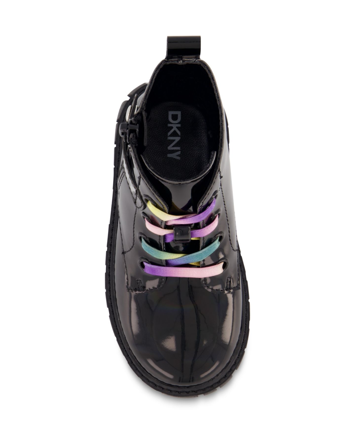 Ботинки DKNY Carrie Side Zipper Lug Boot для девочек-малышей, цвет: Чёрный — фото 6