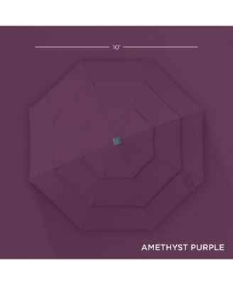 10ft 3-Tier Solar Patio Umbrella w/ 24 LED Lights, Tilt Adjustment, Easy Crank