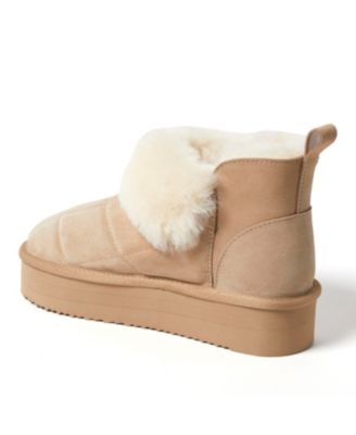 Fireside by Women's Bayswater Genuine Shearling Quilted Platform Bootie