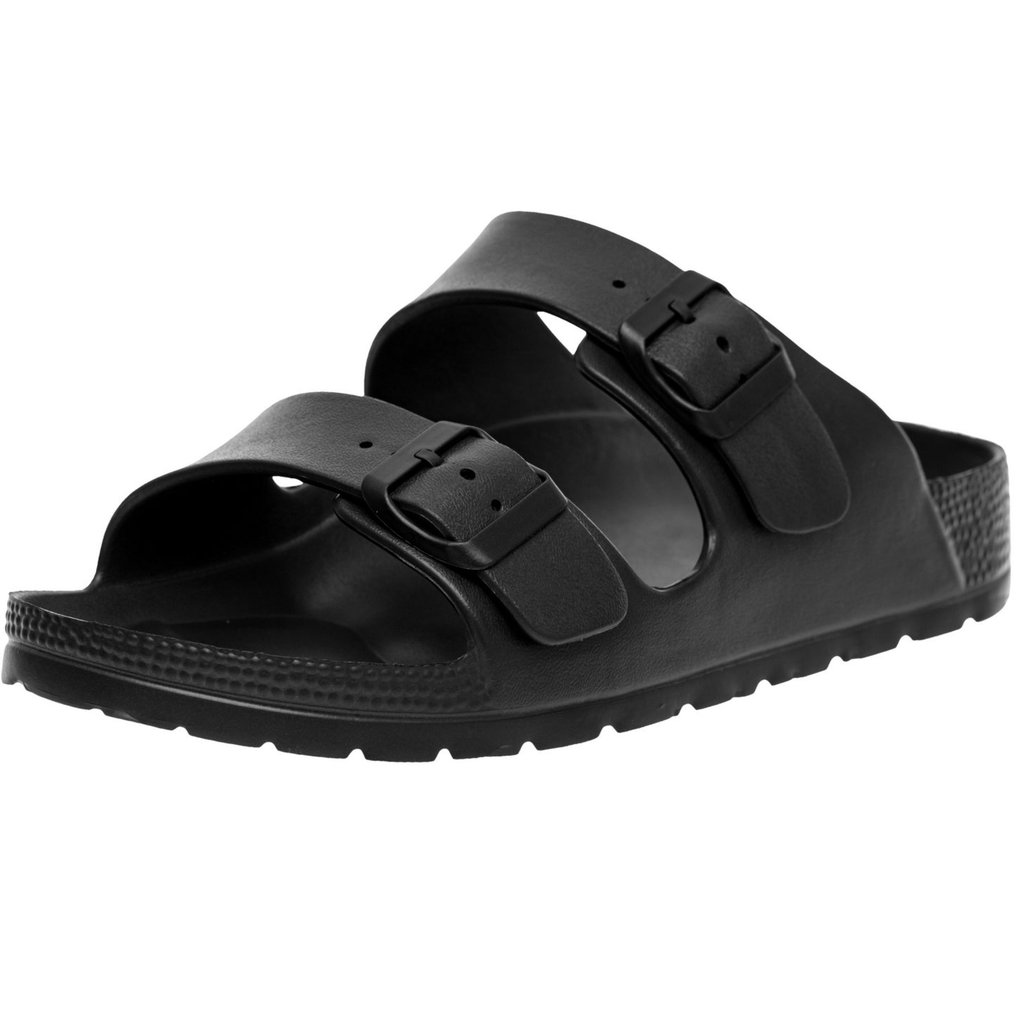 Мужские сандалии Alpine Swiss Double Strap EVA Slide Sandals Sole Flat Casual Comfort, цвет: Чёрный — фото 6