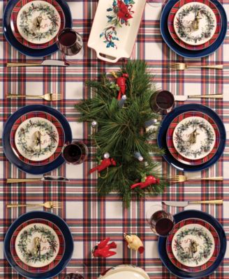 Holiday Tartan Accent Plates, Set of 4