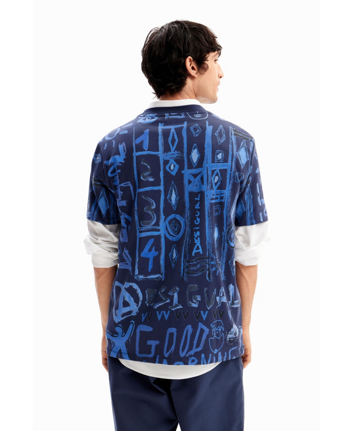 Desigual Men's Arty motif T-shirt