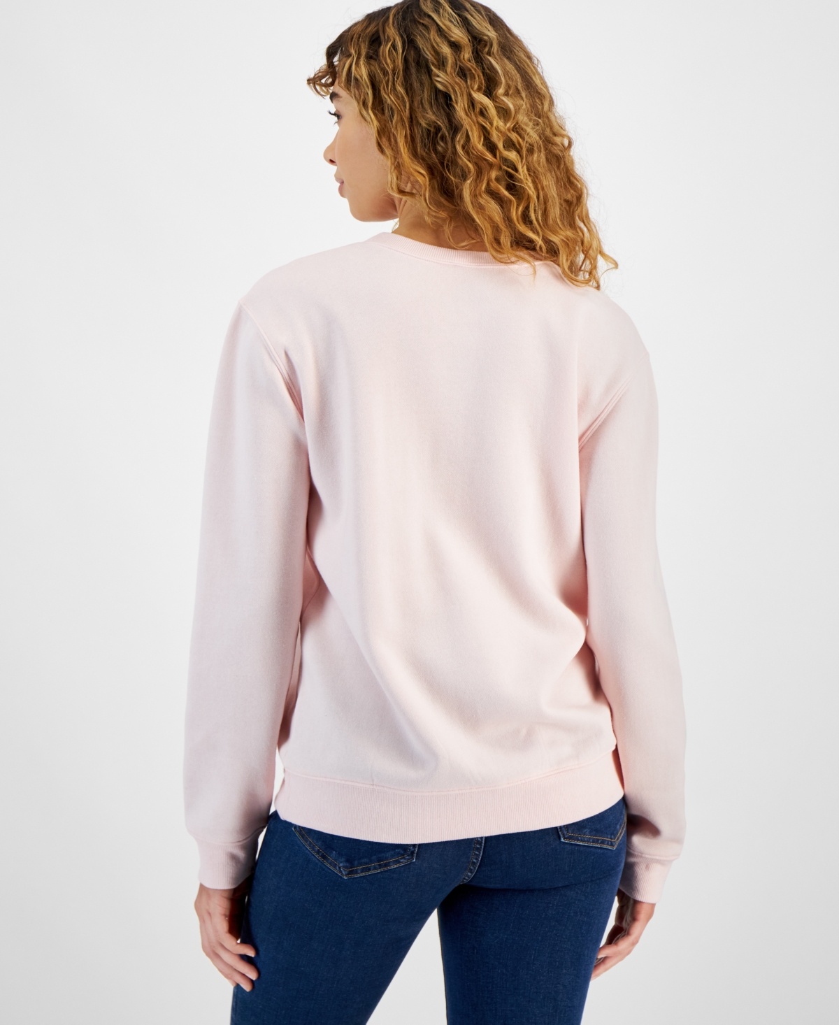 Love Tribe Juniors' Wicked You're Gonna Be Popular Crewneck Sweatshirt In Ballet Slipper