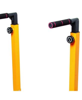 BalanceFrom Multi-Function Home Gym Exercise Dip Stand, 500lb Capacity, Yellow