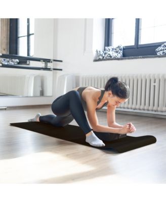 7 Piece Yoga Set with Mat, Stretch Strap & Knee Pad, Black