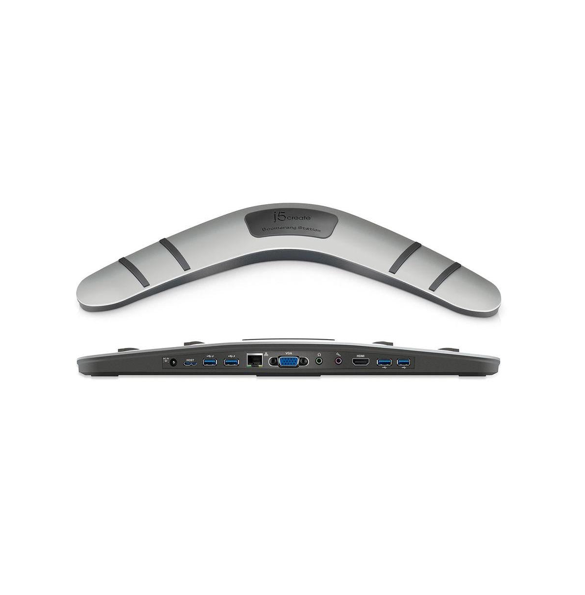 j5create JUD481 Usb 3.0 Boomerang Station - Shiny silver with a sleek gleam