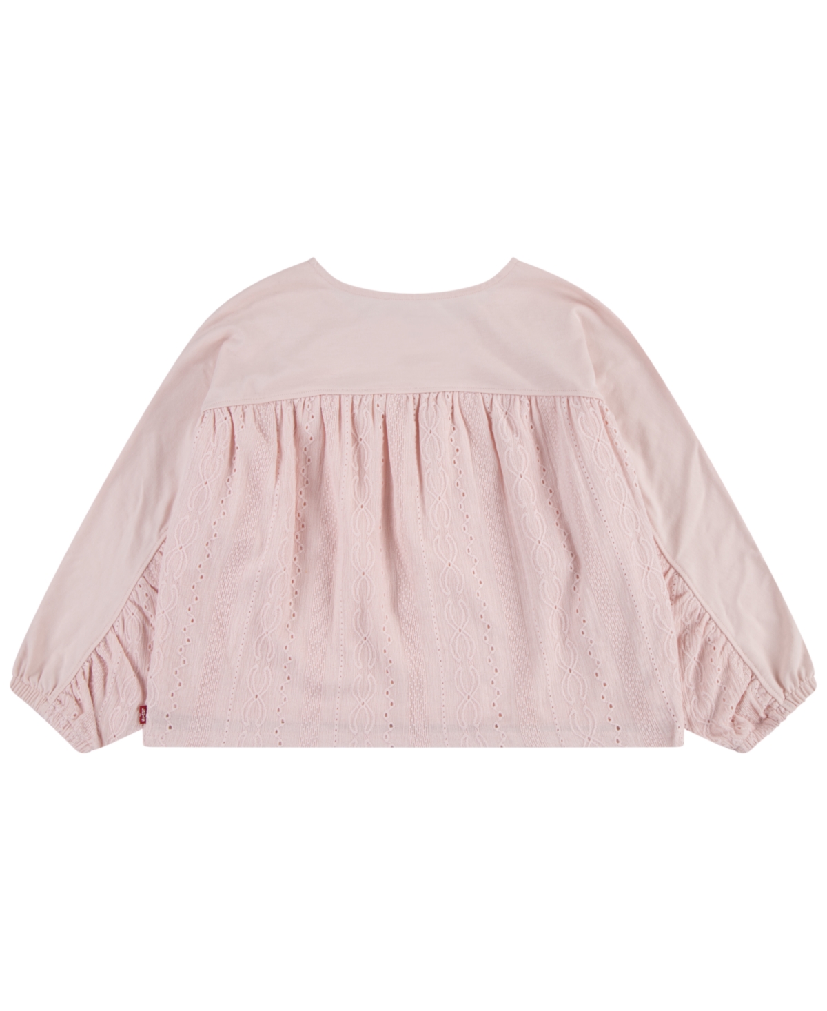 LEVI'S BIG GIRLS EYELET MIXING LONG SLEEVE TOP 